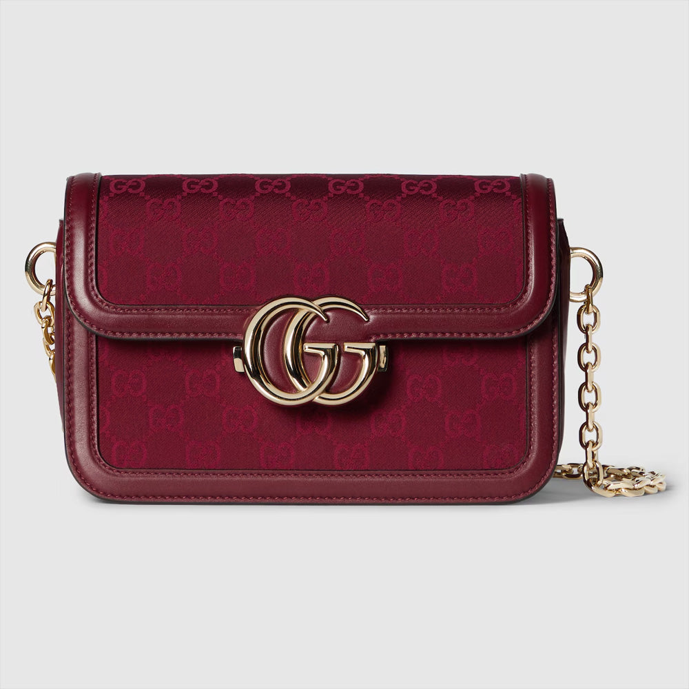 Gucci Go small shoulder bag (Gucci Rosso Ancora red GG canvas)