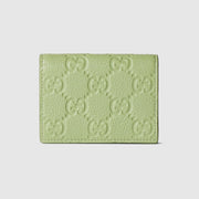 Gucci GG Emblem 迷你錢包，設計小巧輕便，配有品牌雙G標誌。