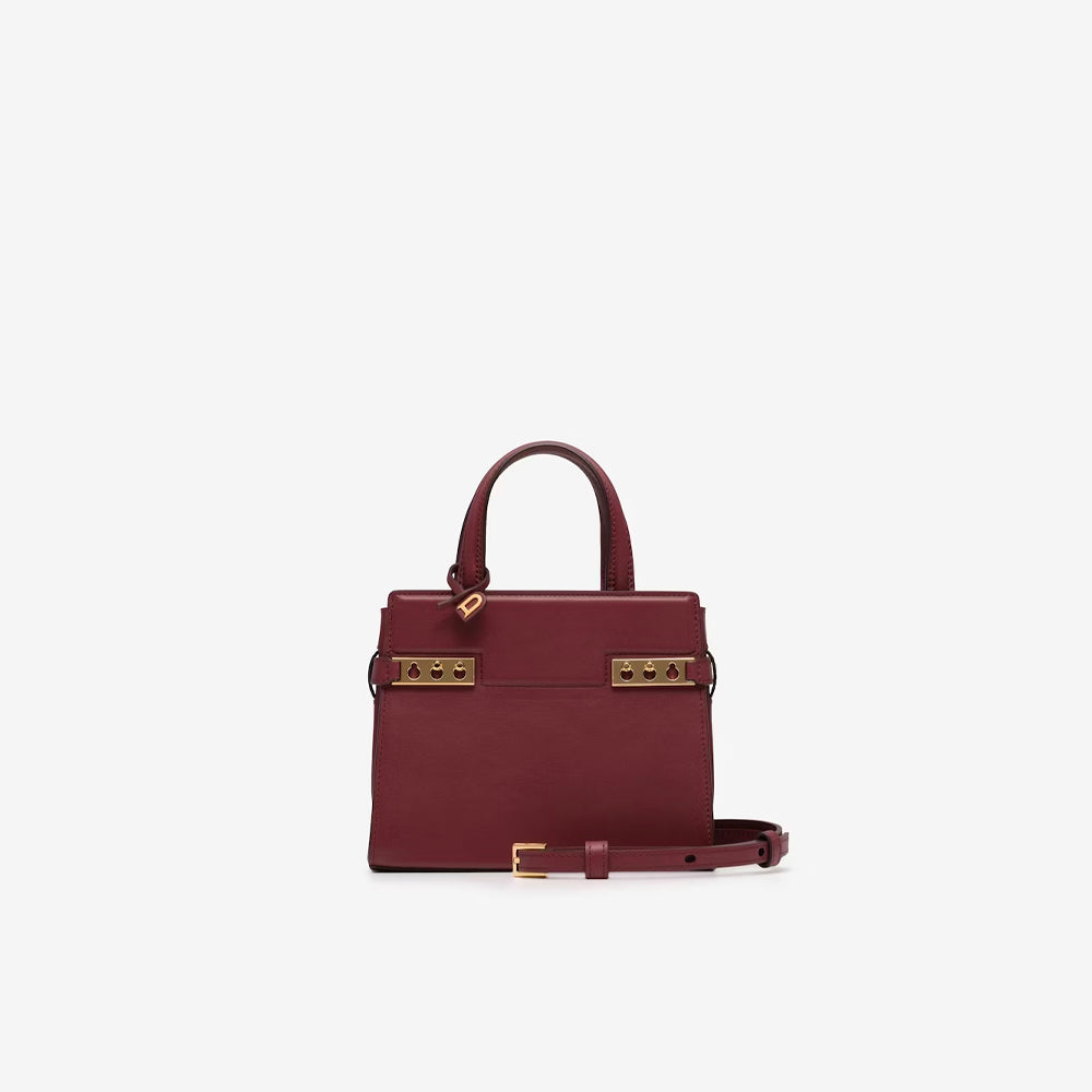 Delvaux Tempête Crush Small in Silky Calf (Rosewood)