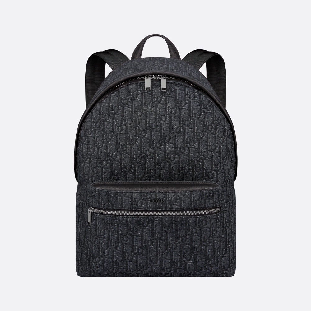 Dior Rider Backpack (Black Dior Oblique Jacquard)