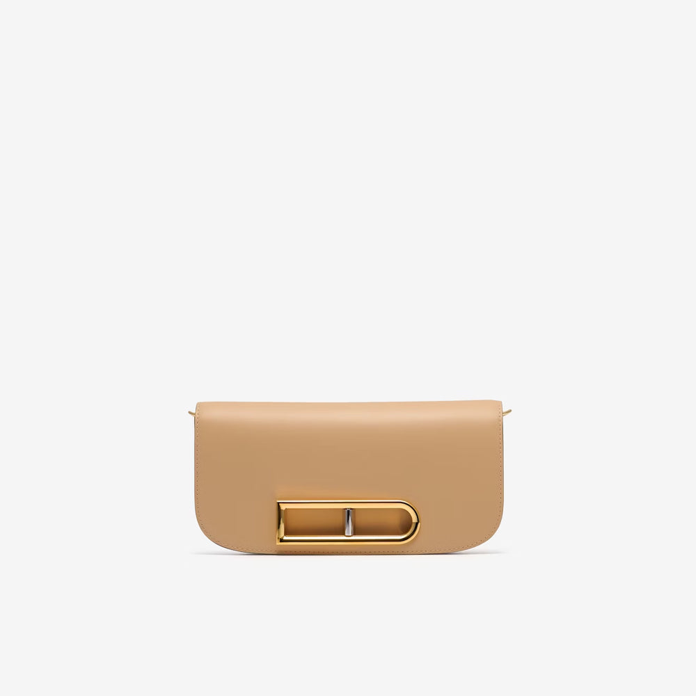 Delvaux Lingot Clutch in Olen Calf (Latte)