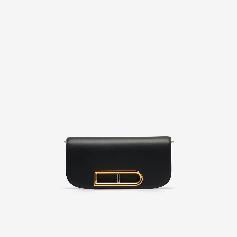 Delvaux Lingot Clutch in Olen Calf (Black)