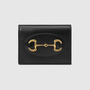Gucci Horsebit 1955 卡片錢包，採用高級皮革製作，簡約經典款式。