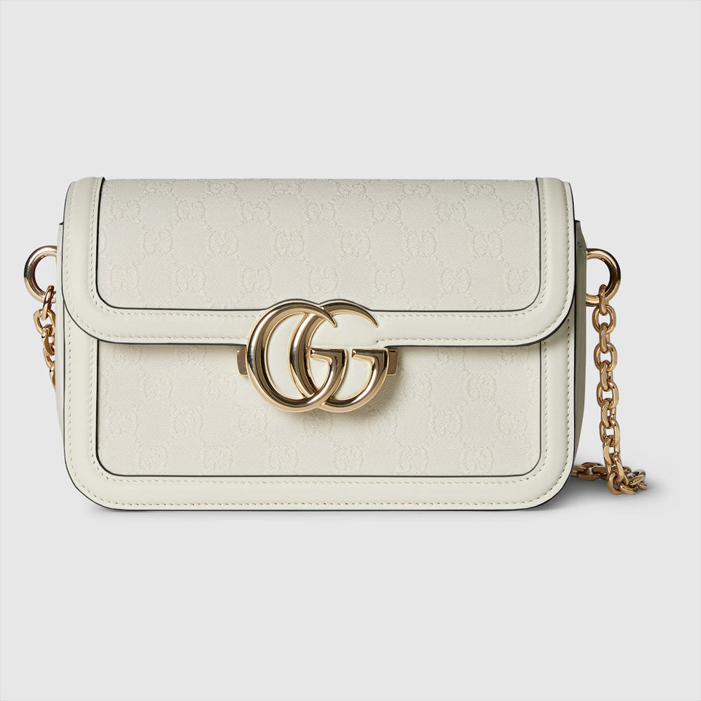Gucci Go small shoulder bag (White GG canvas)