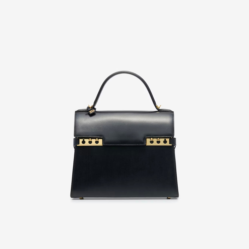 Delvaux Tempête 中號歌劇小牛皮（黑色）
