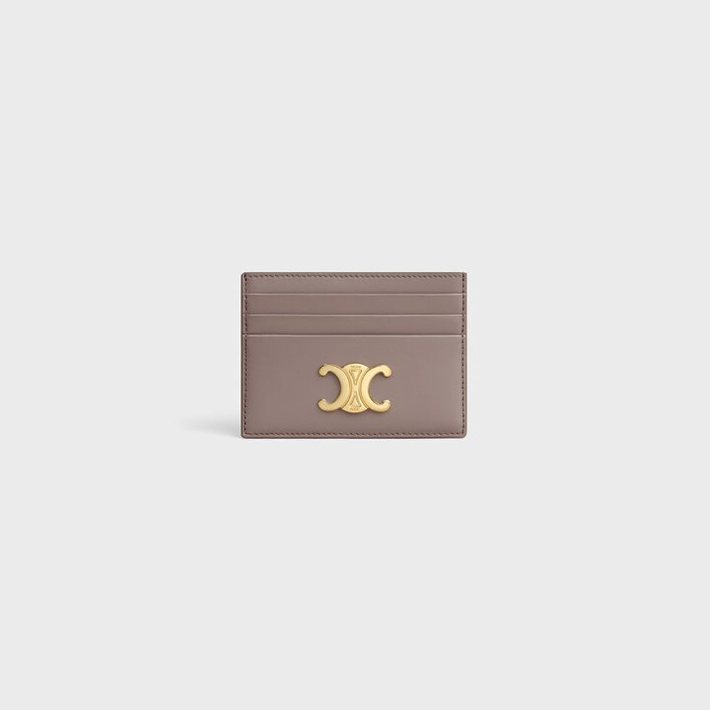 Celine CARD HOLDER TRIOMPHE IN Shiny calfskin (PEBBLE)