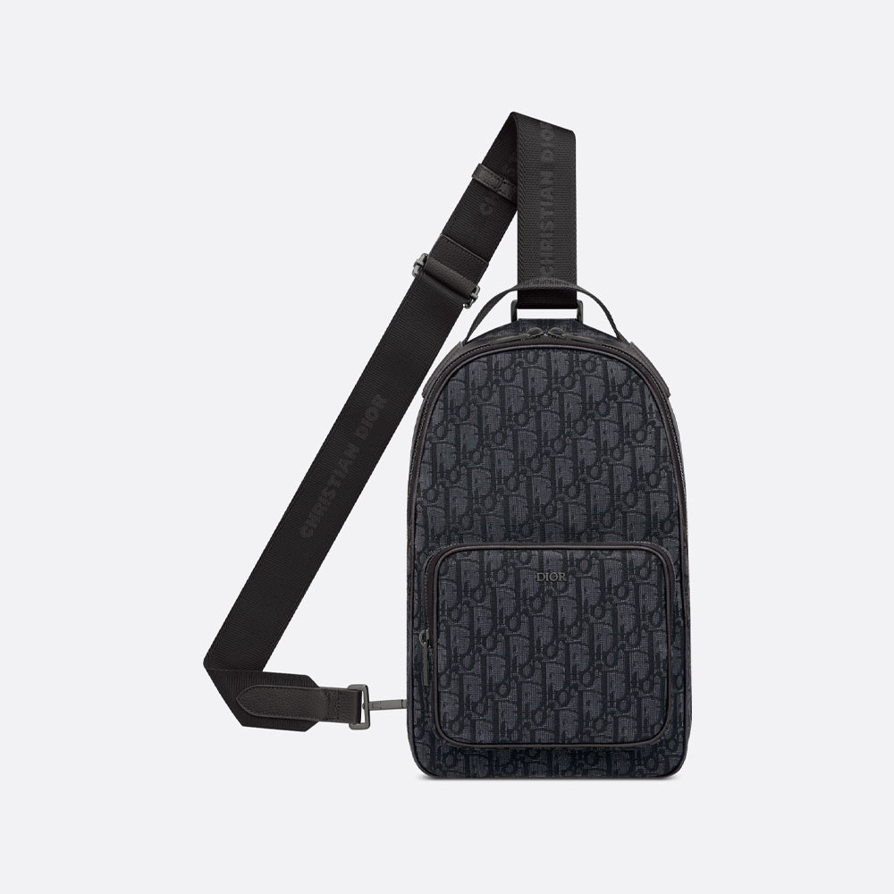 Dior Mini Rider Sling Bag (Black Dior Oblique Jacquard)
