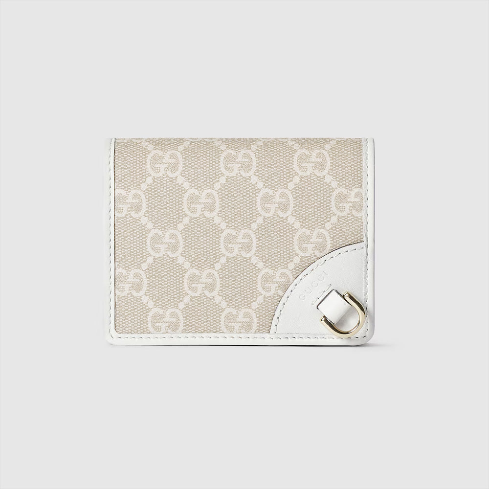 Gucci GG Emblem 迷你錢包，適合日常使用，時尚與功能兼備。