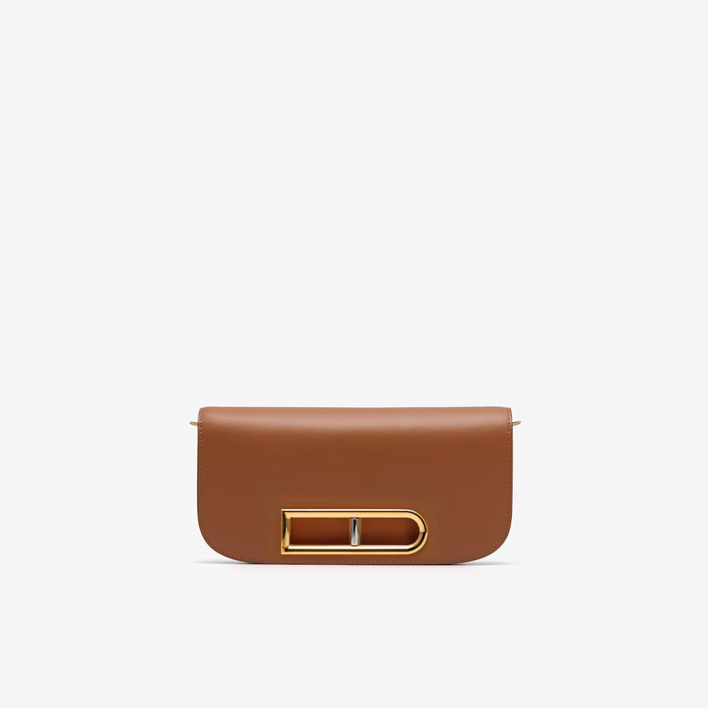 Delvaux Lingot Clutch in Olen Calf (Tan)