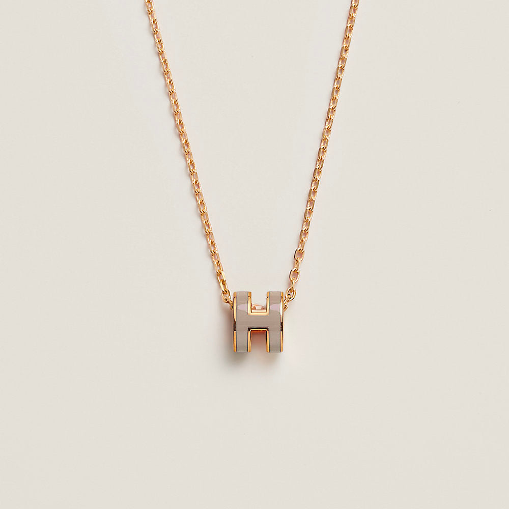 Hong Kong Stock - Hermes Mini Pop H Necklace (Marron Glace/Gold)