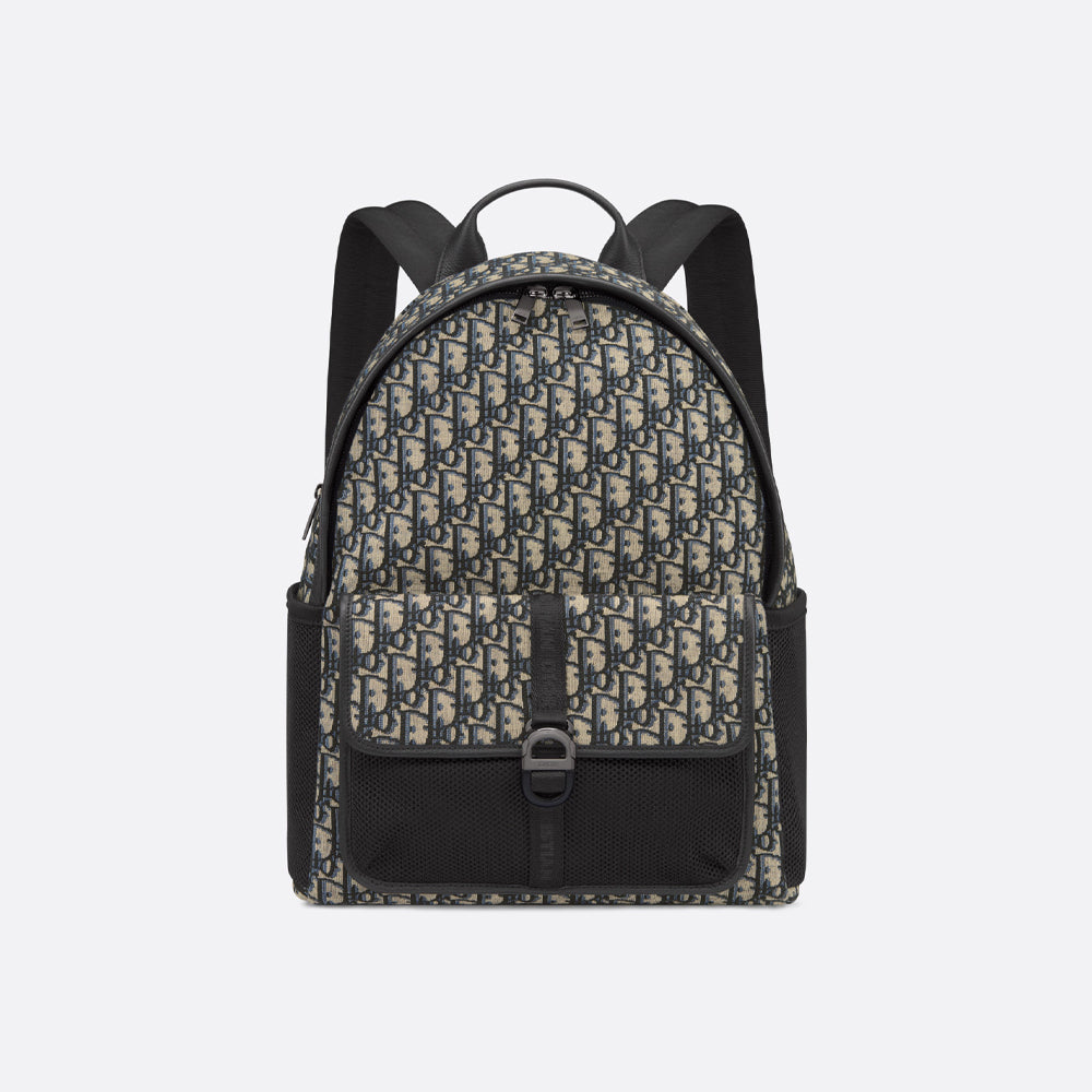 Dior Dior 8 Backpack (Beige and Black Dior Oblique Jacquard)