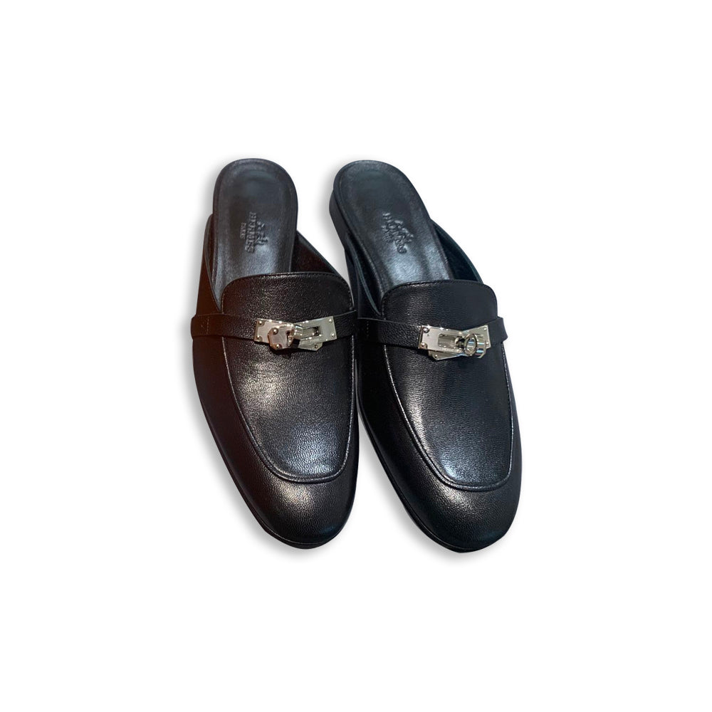Hong Kong Stock - Hermes Shoes (Noir/Silver PHW size37.5)