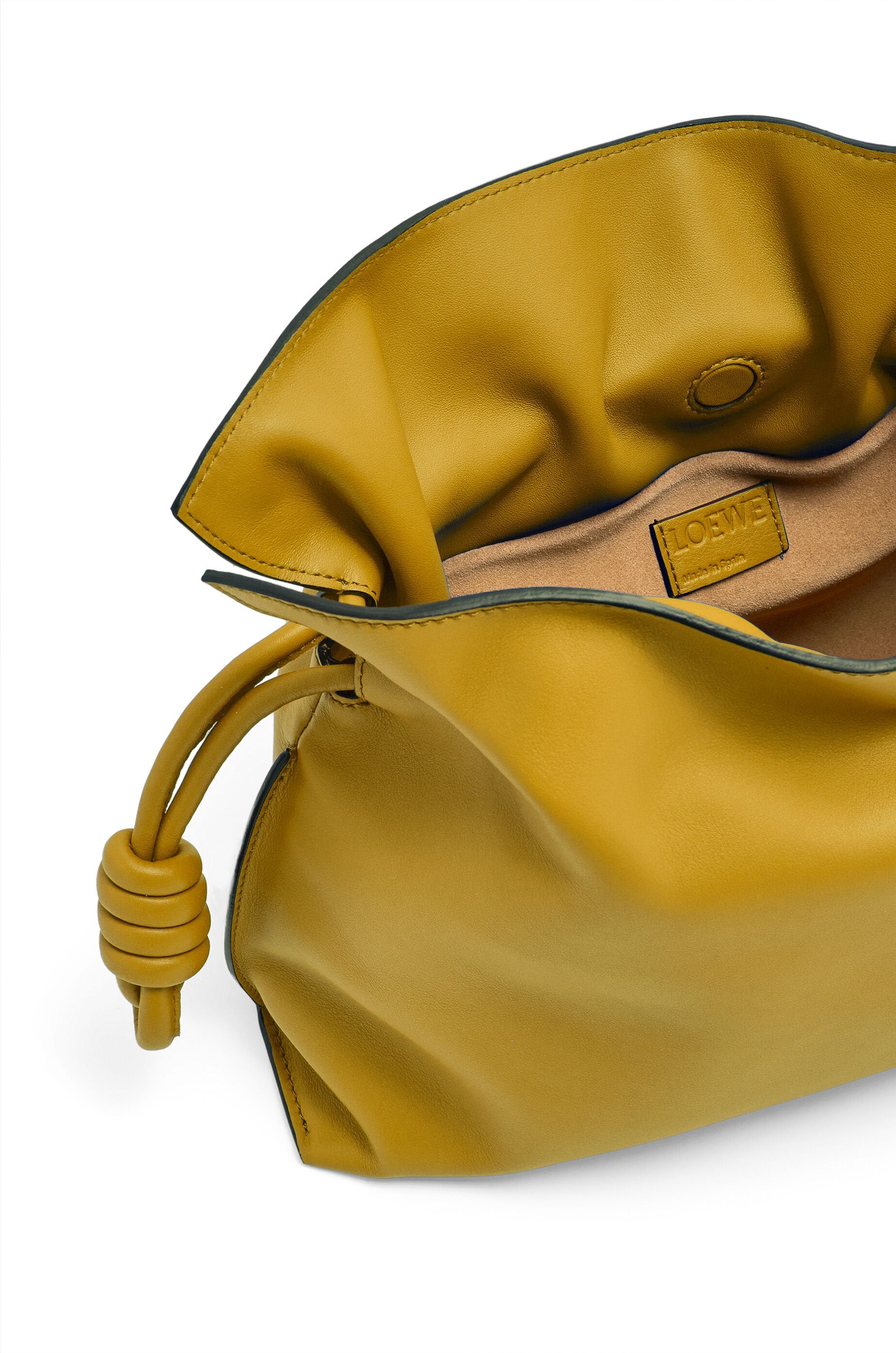 Loewe Medium Flamenco clutch in nappa calfskin (Colour: Ochre)