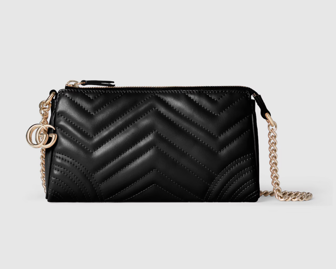 Gucci GG Marmont small shoulder bag (Black Leather)