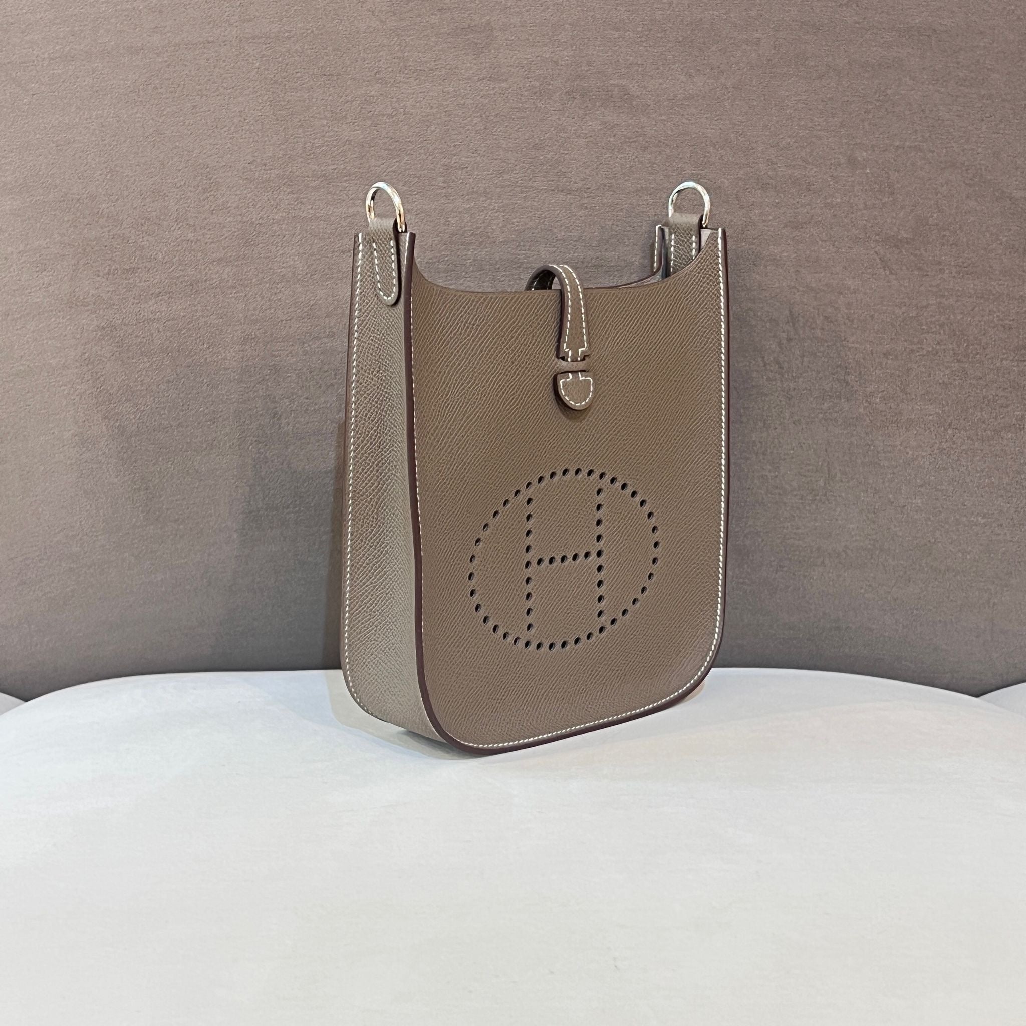 Hong Kong Stock - Hermes Mini Evelyne (Etoupe/Silver)