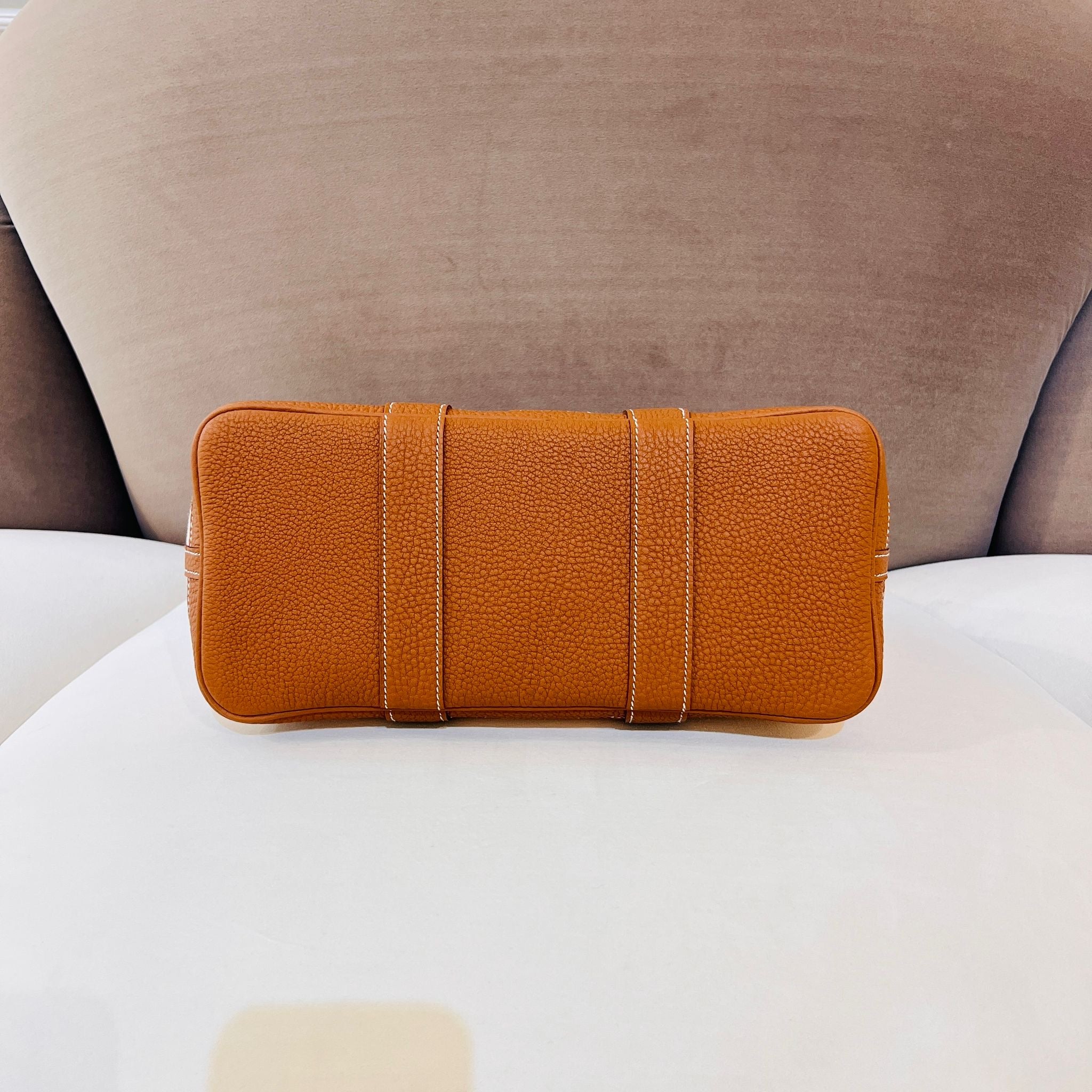 Hong Kong Stock - Hermes Garden Party 30 (Twill H Veau Negonda / Ecru Oran)