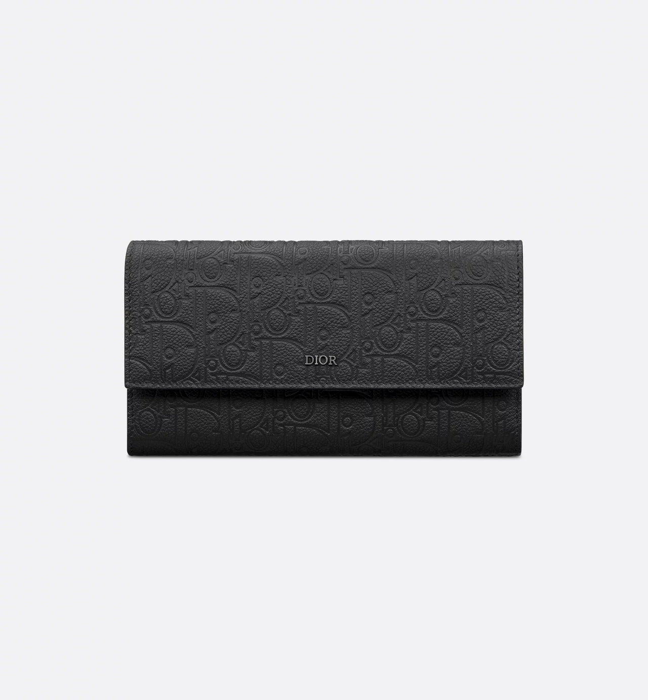 Dior Long Flap Wallet (Black Dior Gravity Leather)
