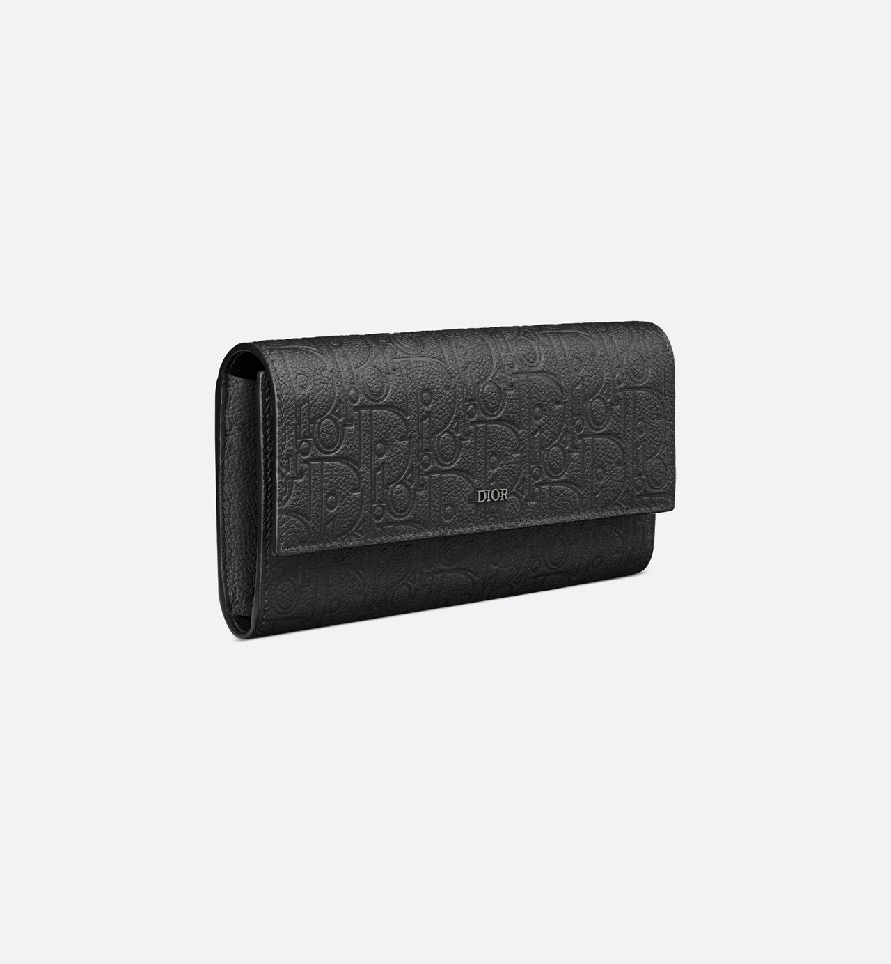 Dior Long Flap Wallet (Black Dior Gravity Leather)