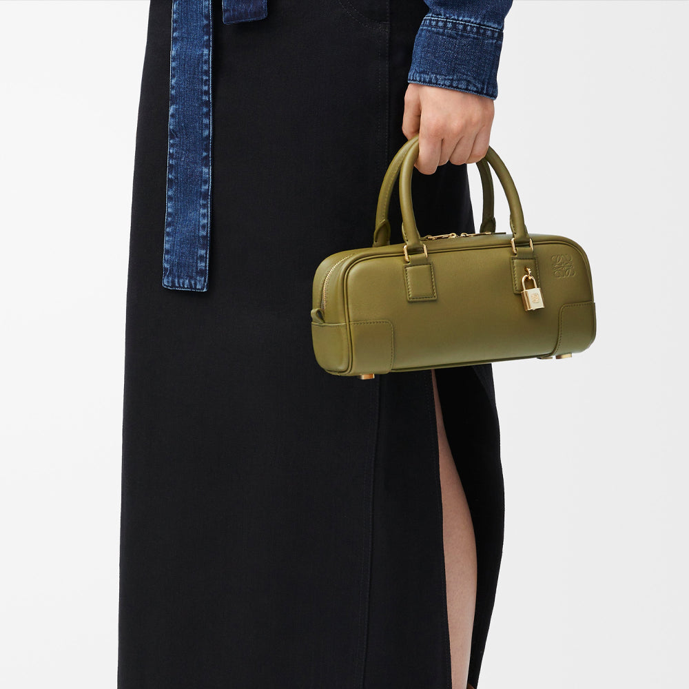 Loewe 經典小牛皮小號 Puzzle 腰包（棕褐）