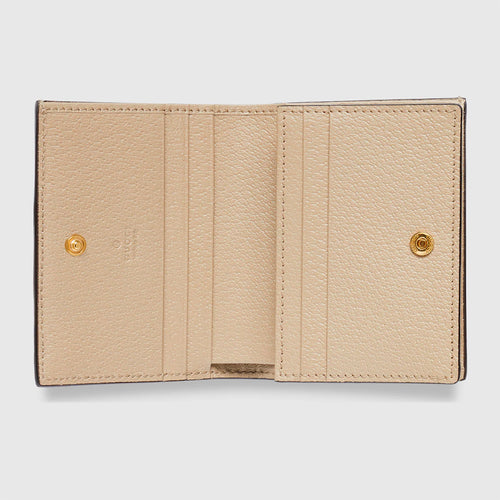 Hong Kong Stock - Gucci OPHIDIA GG CARD CASE WALLET (Beige and white GG Supreme canvas))