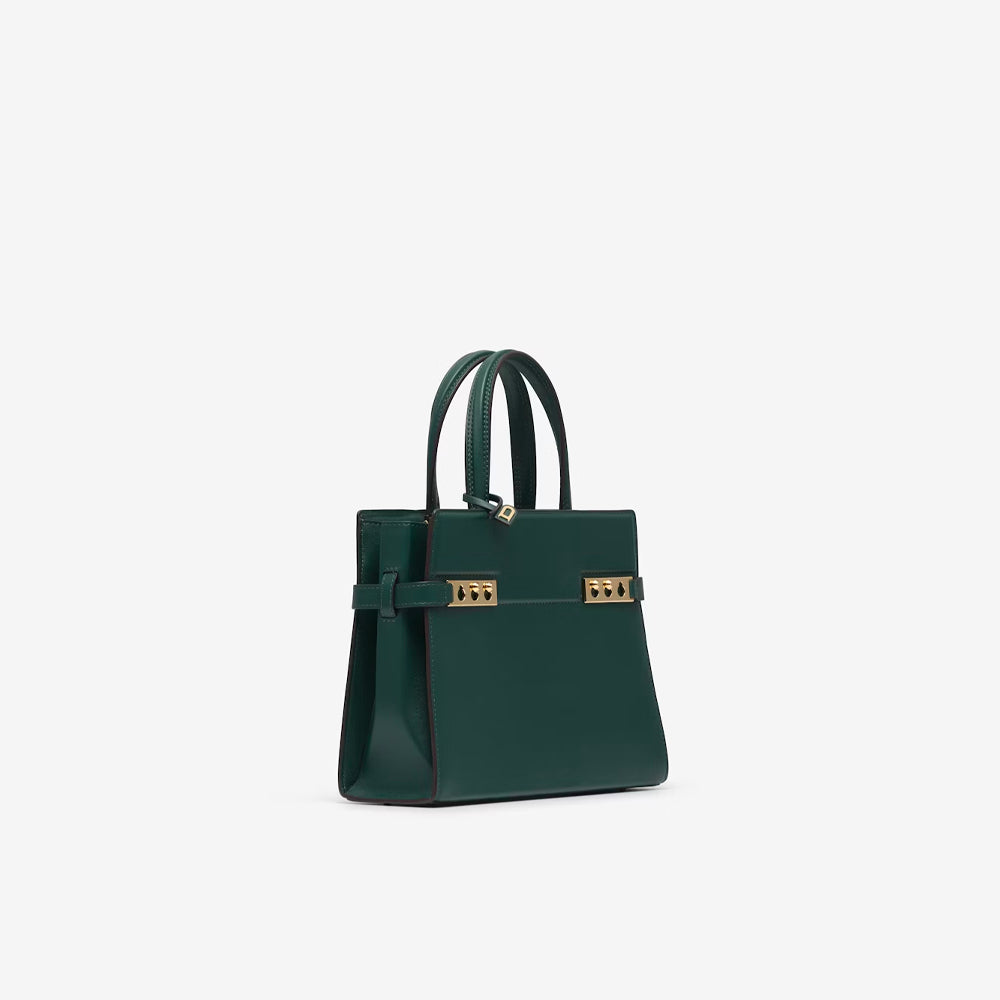 Delvaux Tempête Crush PM in Silky Calf (Forest)