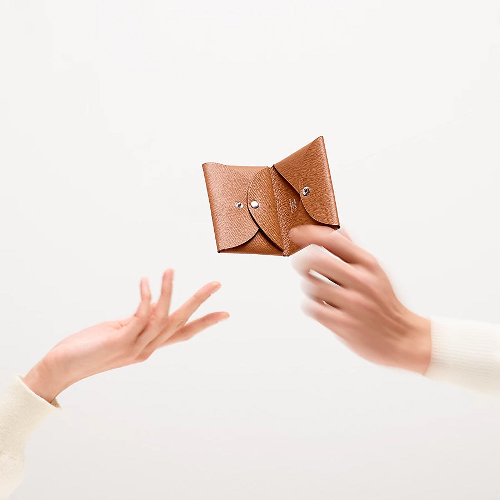 Hong Kong Stock - Hermes Calvi Duo card holder (Gold)