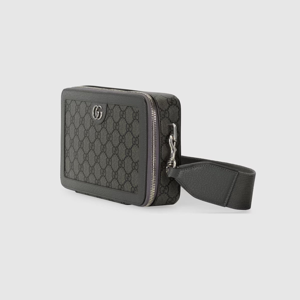 Gucci Ophidia GG Mini Bag (Grey and black GG Supreme canvas)