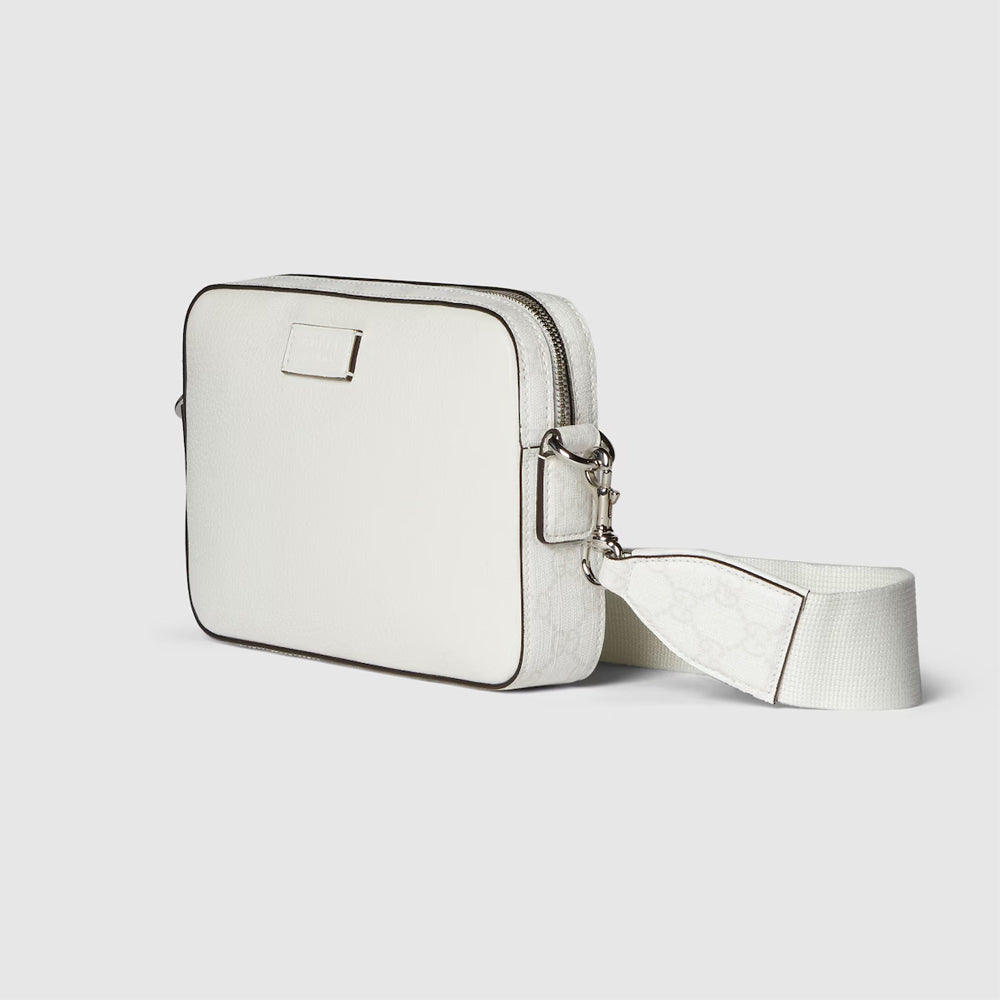 Gucci Small GG Crossbody Bag With Tag (White leather)