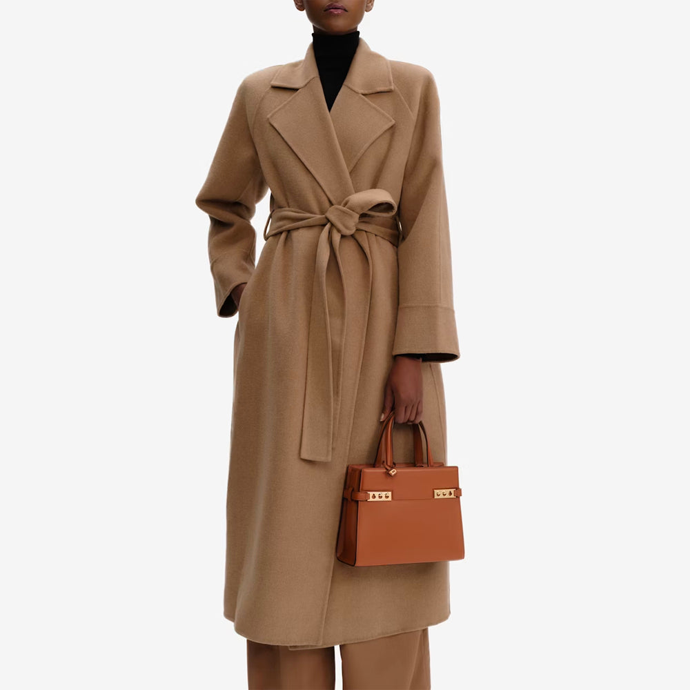 Delvaux Tempête Crush 小號絲滑小牛皮（棕褐色）