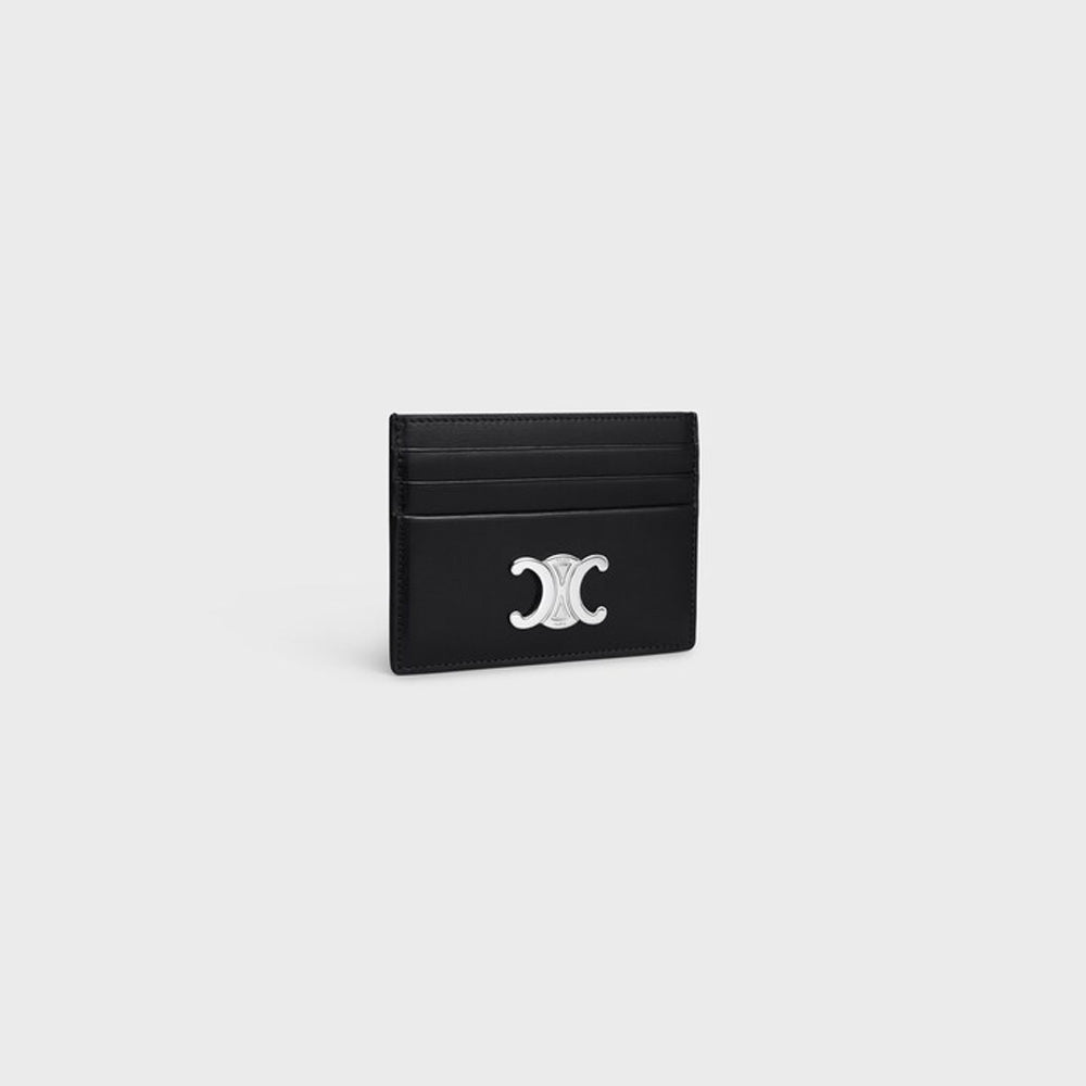 Celine CARD HOLDER TRIOMPHE IN Shiny calfskin (BLACK)