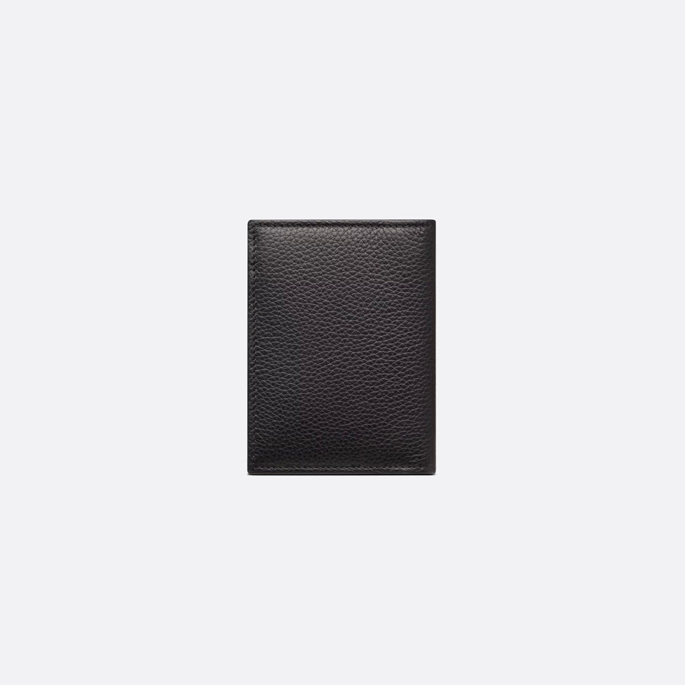 Hong Kong Stock - Dior BI-FOLD CARD HOLDER (Black Grained Calfskin with CD Icon Signature)