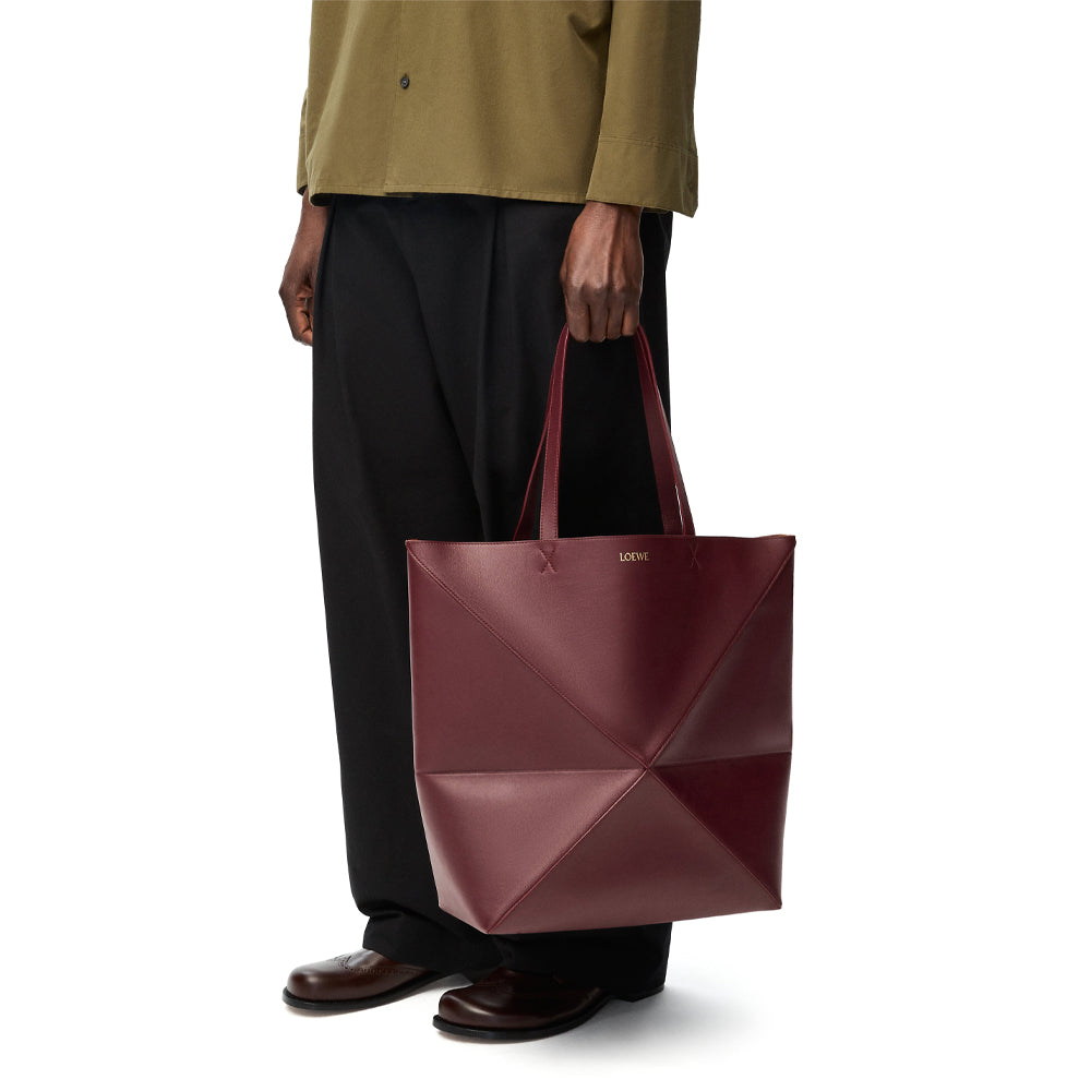 Loewe 經典小牛皮小號 Puzzle 腰包（棕褐）