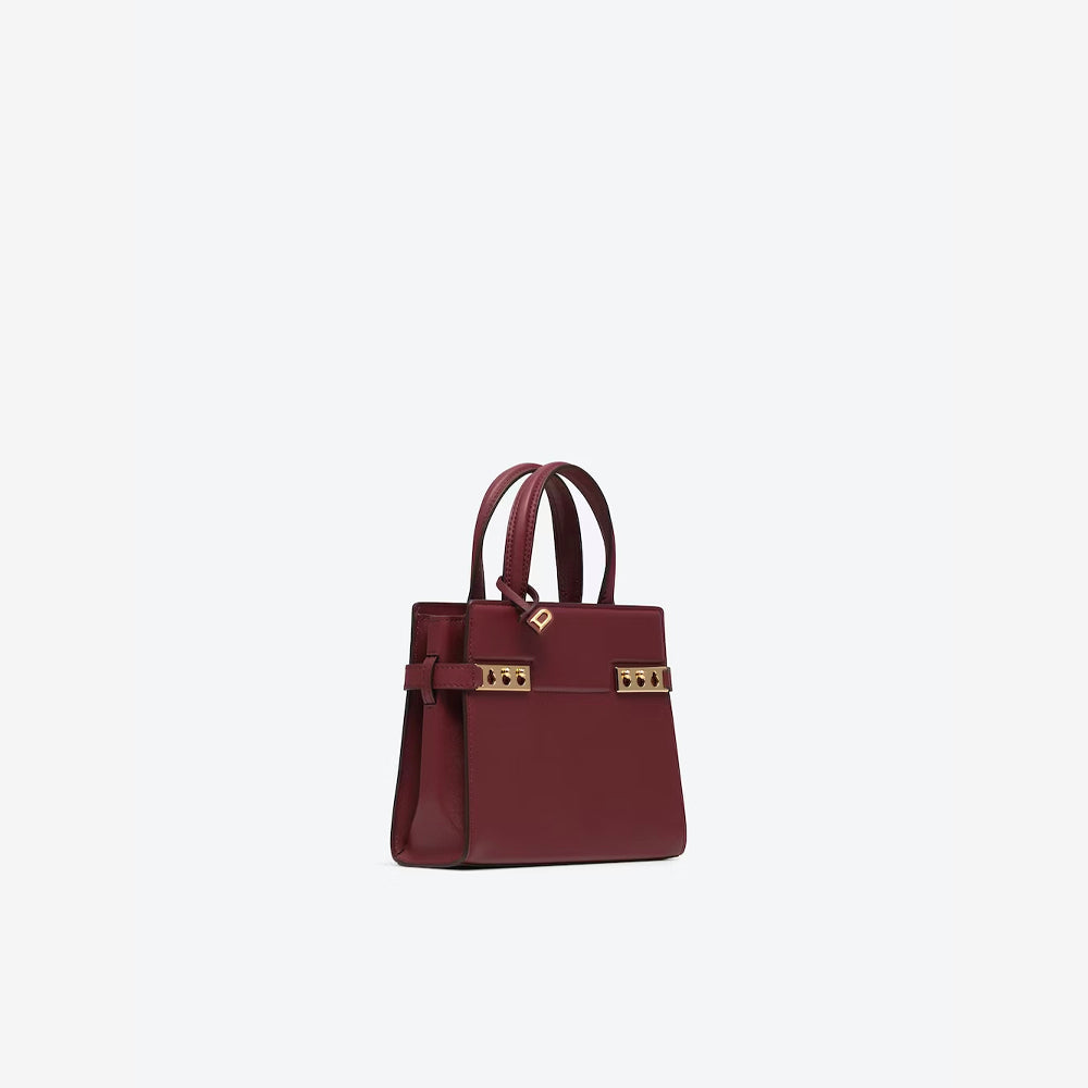 Delvaux Tempête Crush Small in Silky Calf (Rosewood)