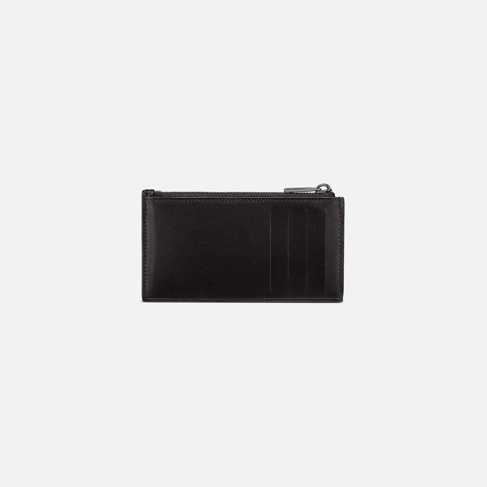 Hong Kong Stock - Dior ZIPPED CARD HOLDER (Black Grained Calfskin with CD Icon Signature)