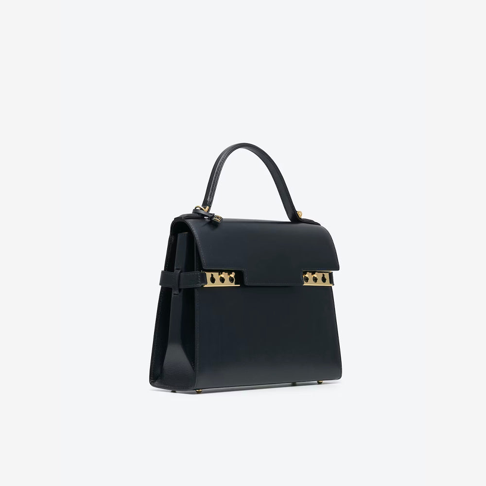 Delvaux Tempête 中號歌劇小牛皮（黑色）