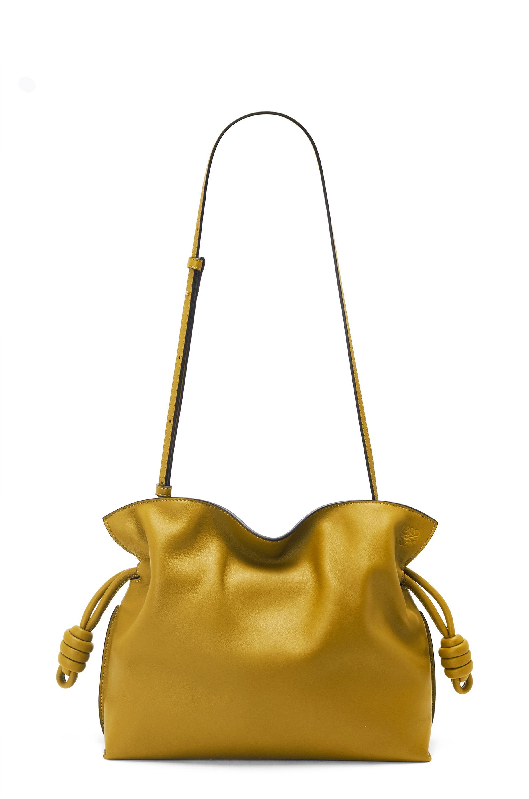 Loewe Medium Flamenco clutch in nappa calfskin (Colour: Ochre)