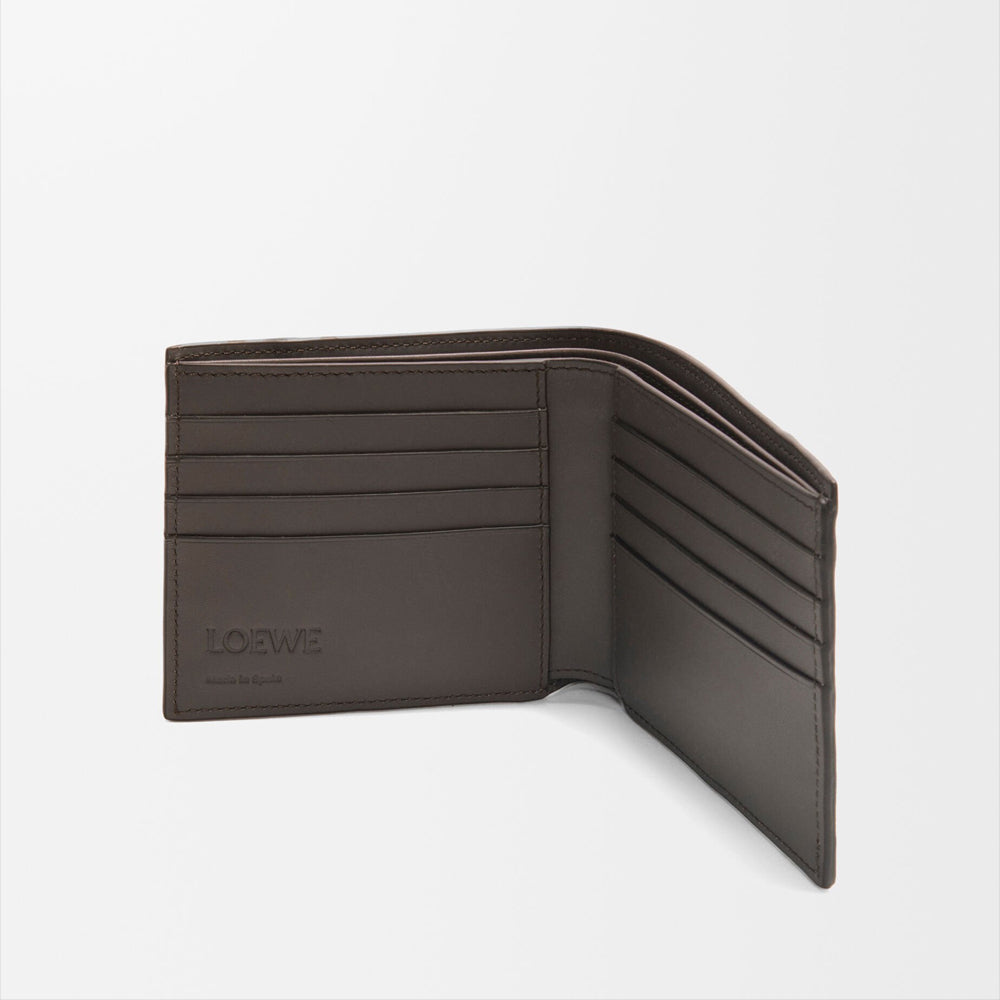 Loewe Puzzle bifold wallet in classic calfskin (Dark Grey)