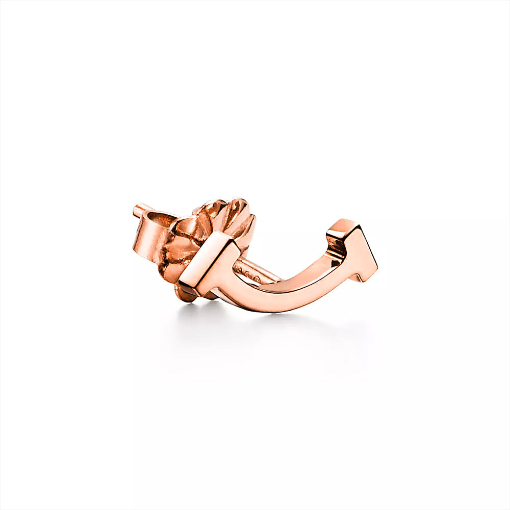 Tiffany & Co. 蒂芬妮 T 微笑耳環（18k 玫瑰金）