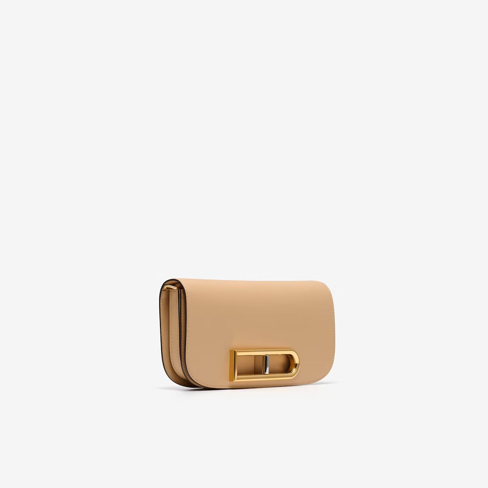 Delvaux Lingot Clutch in Olen Calf (Latte)