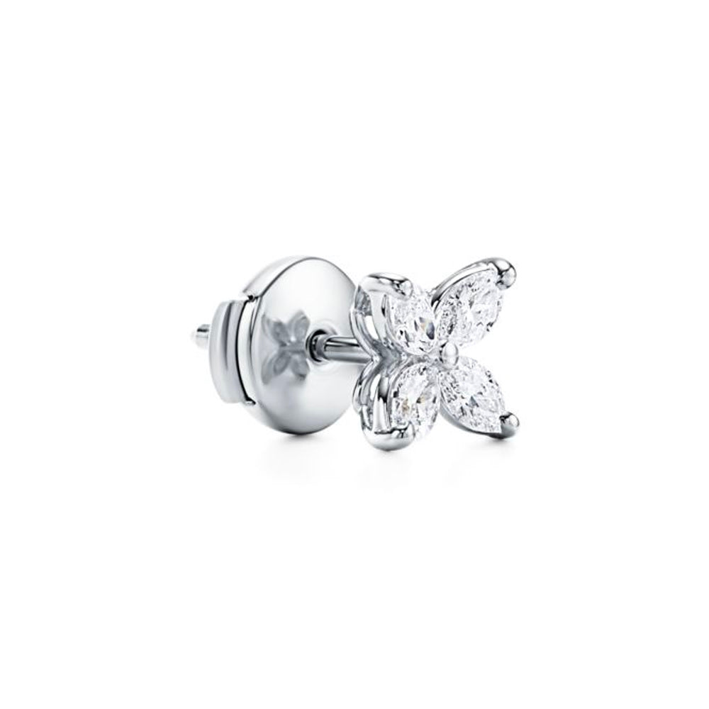 Tiffany & Co. Tiffany Victoria® 鉑金鑲欖尖形鑽石耳環
