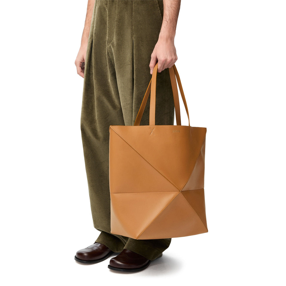 Loewe 經典小牛皮小號 Puzzle 腰包（棕褐）