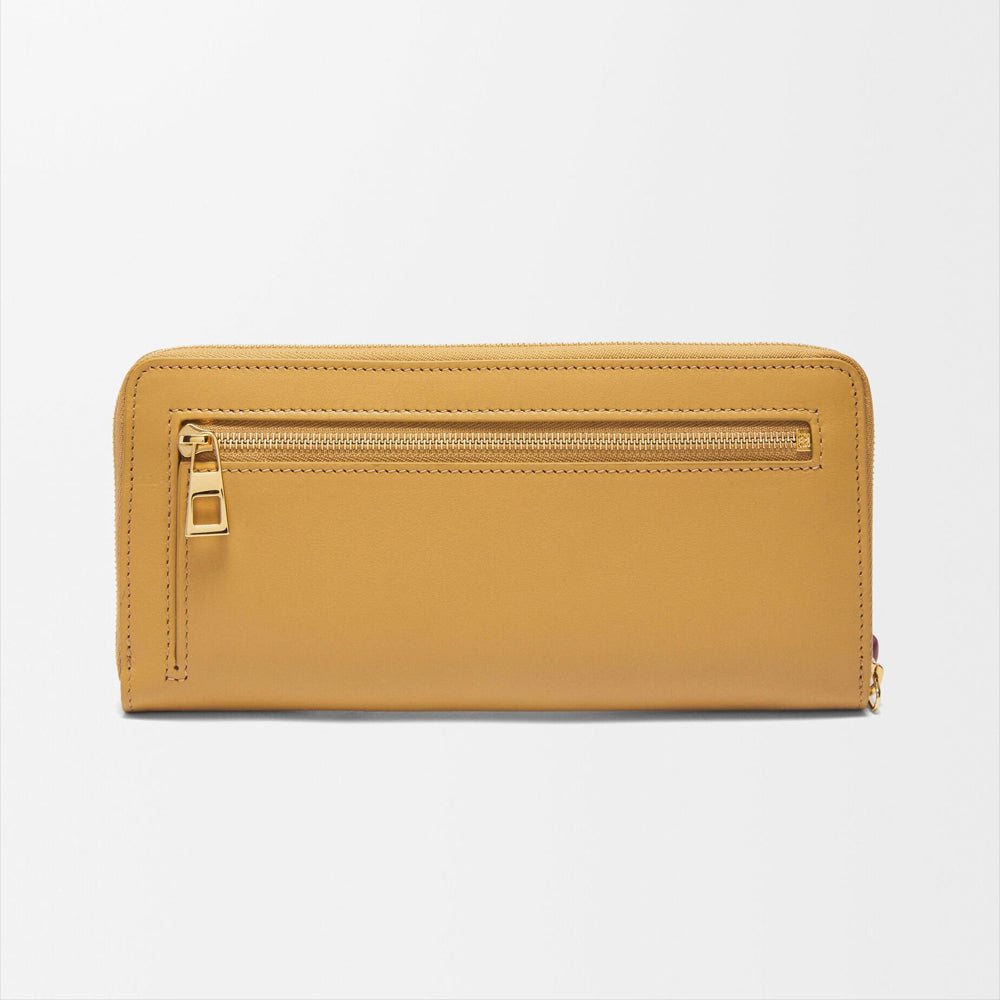 Loewe Knot zip around wallet in shiny nappa calfskin (Sahara/Crimson)