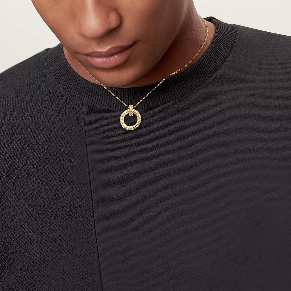 Tiffany & Co. Tiffany T T1 圓形黃金密鑲鑽石吊墜