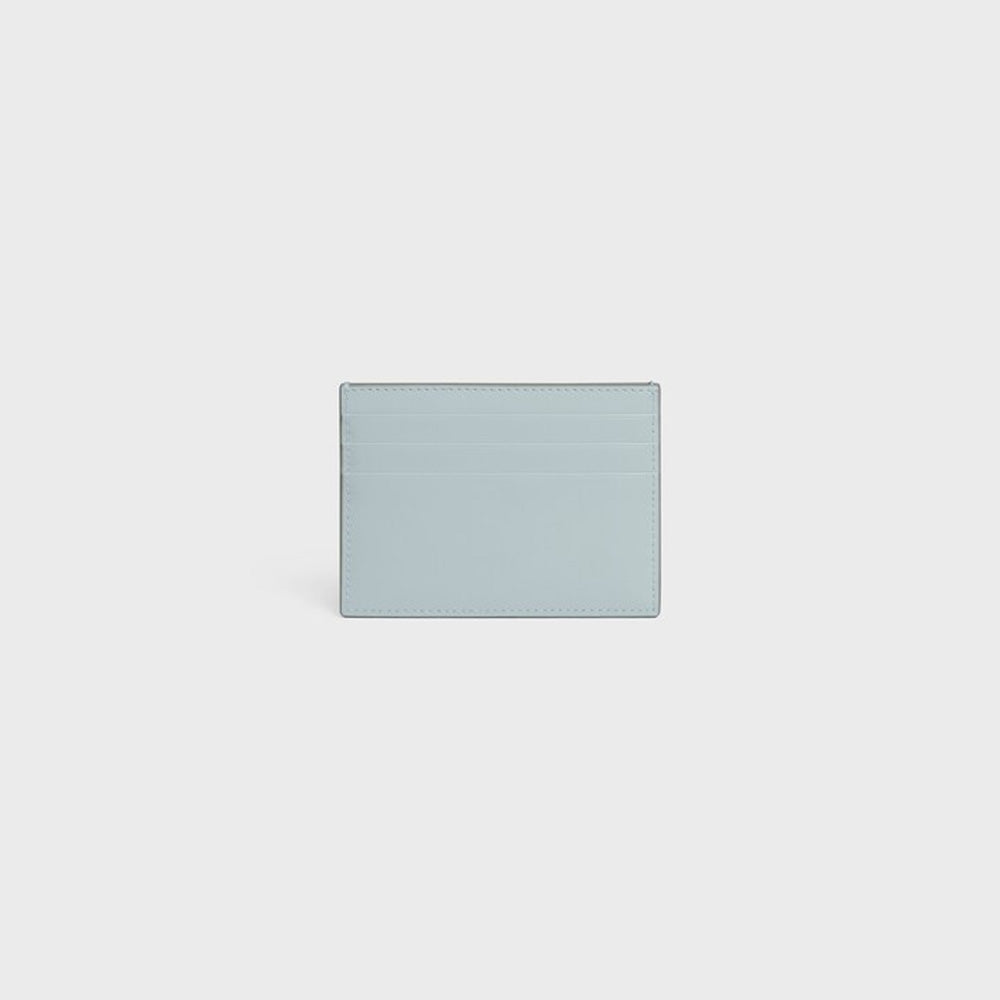 Celine CARD HOLDER TRIOMPHE IN Shiny calfskin (ICE BLUE)