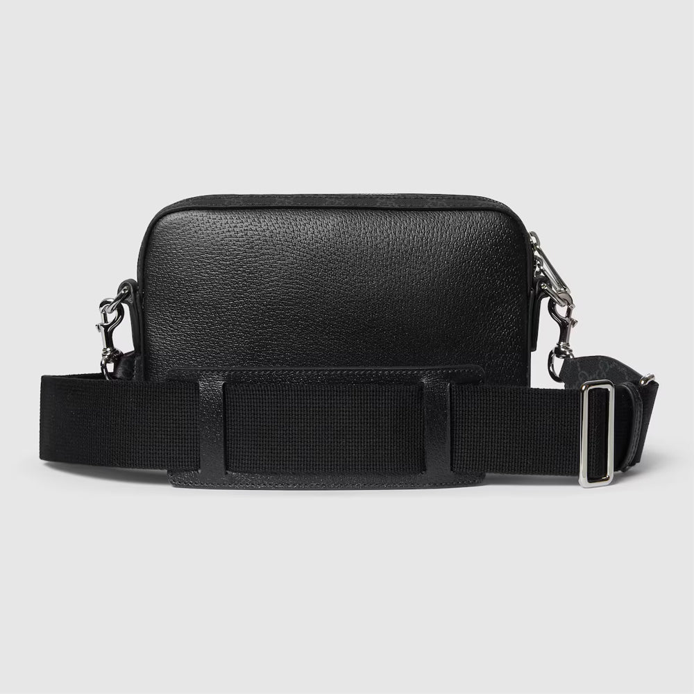 Gucci Small GG Crossbody Bag With Tag (Black leather)