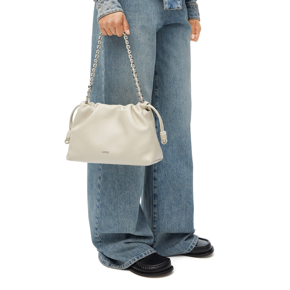 Loewe Medium Flamenco purse in mellow nappa lambskin (Sea Salt)