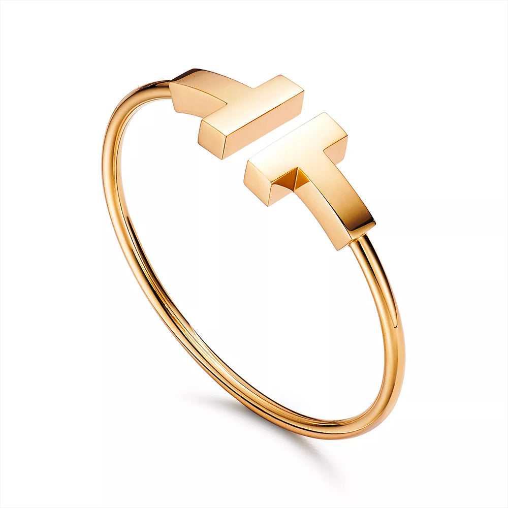 Tiffany & Co. 18k 金 Tiffany T 寬線手鍊