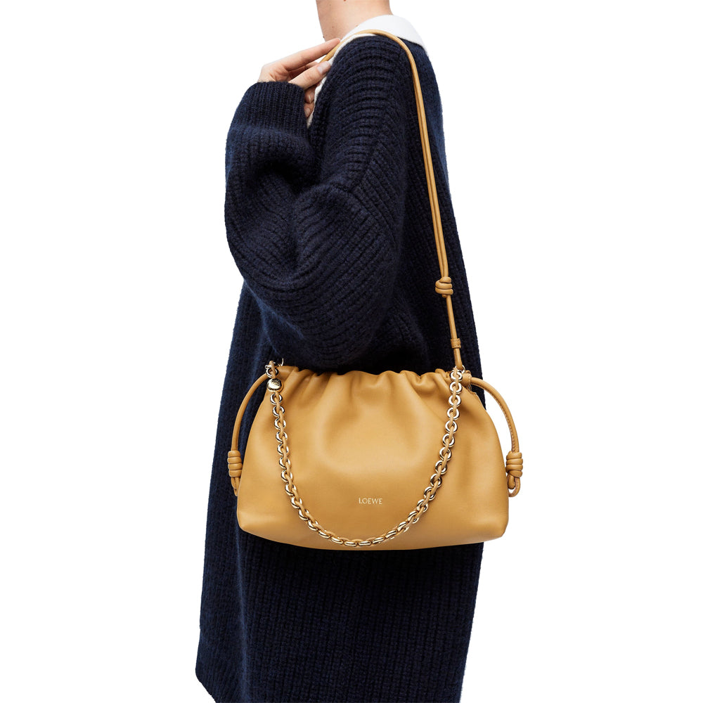 Loewe Medium Flamenco purse in mellow nappa lambskin (Sahara)
