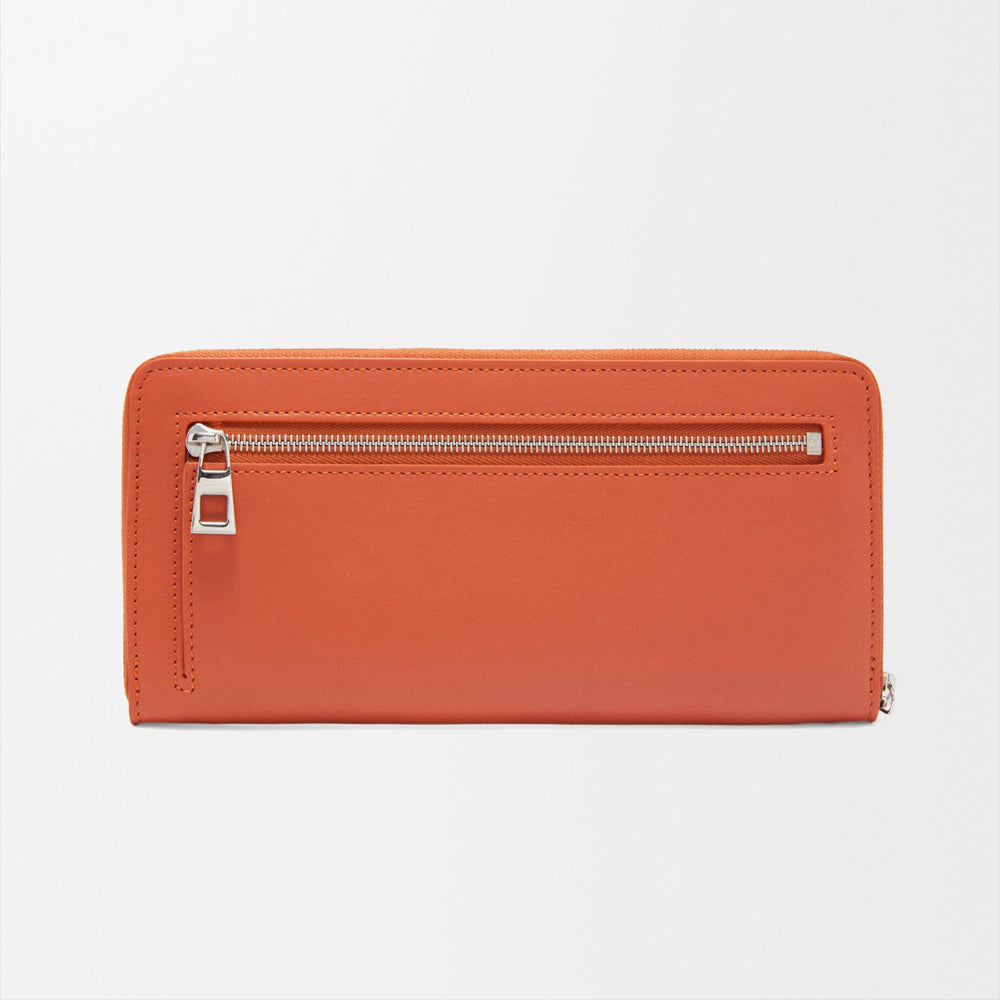 Loewe Knot zip around wallet in shiny nappa calfskin (Maple/Papercraft)