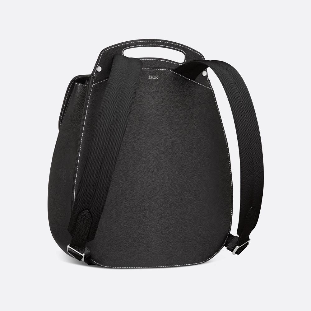 Dior Gallop Backpack (Black Grained Calfskin)